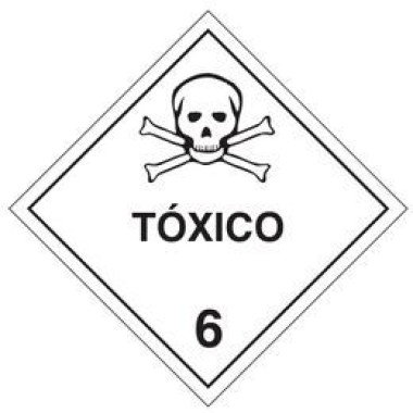 Kit 4 Un Placa Toxico Simbologia Risco Substância 30x30