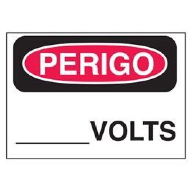 Etiqueta de Perigo - ____ Volts