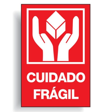 Etiqueta Adesivo Cuidado Fragil Para Embalagem De Transporte