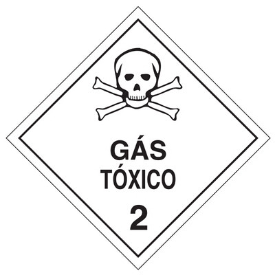 Placa Gás Tóxico 2 de Simbologia de Risco
