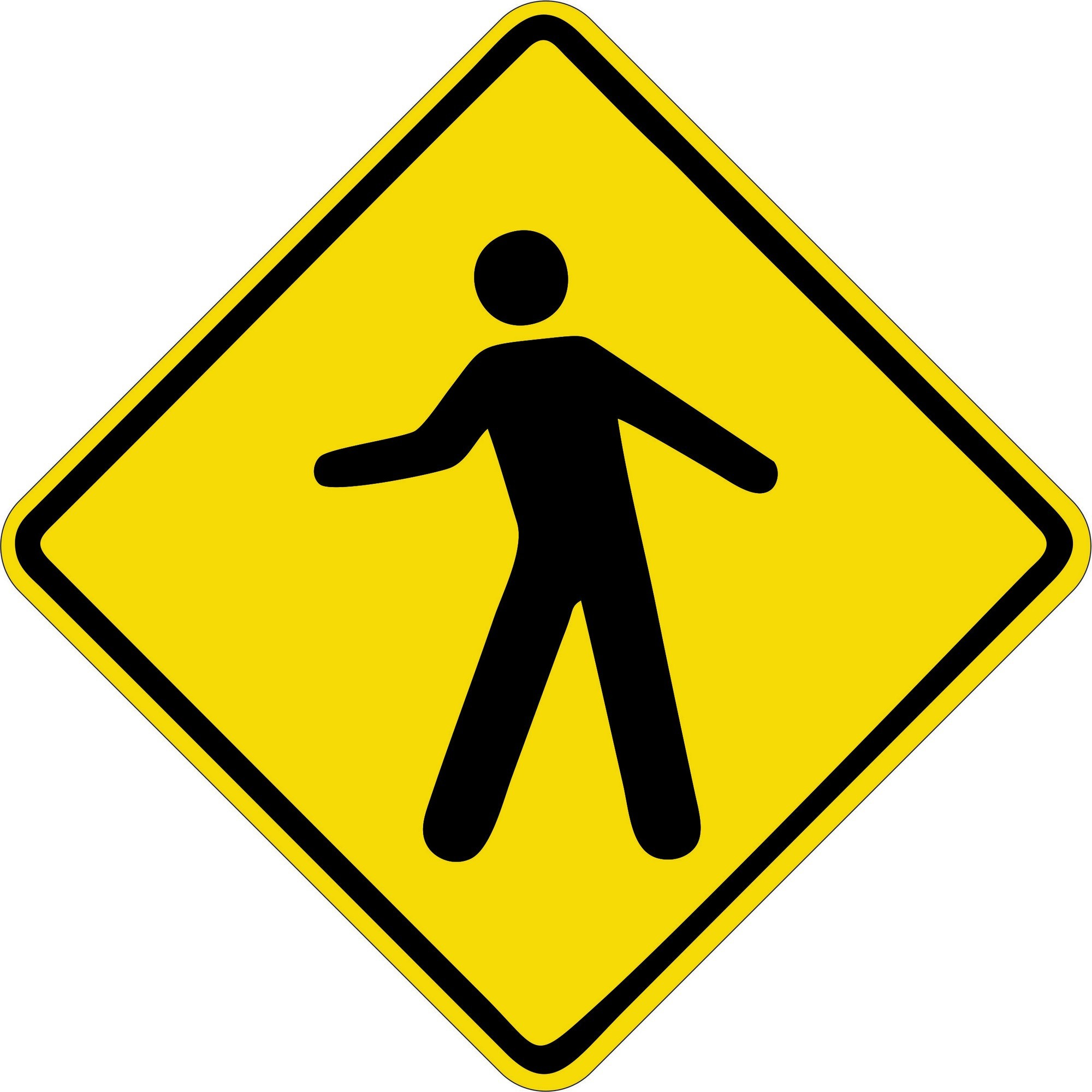 Placa Passagem De Pedestres