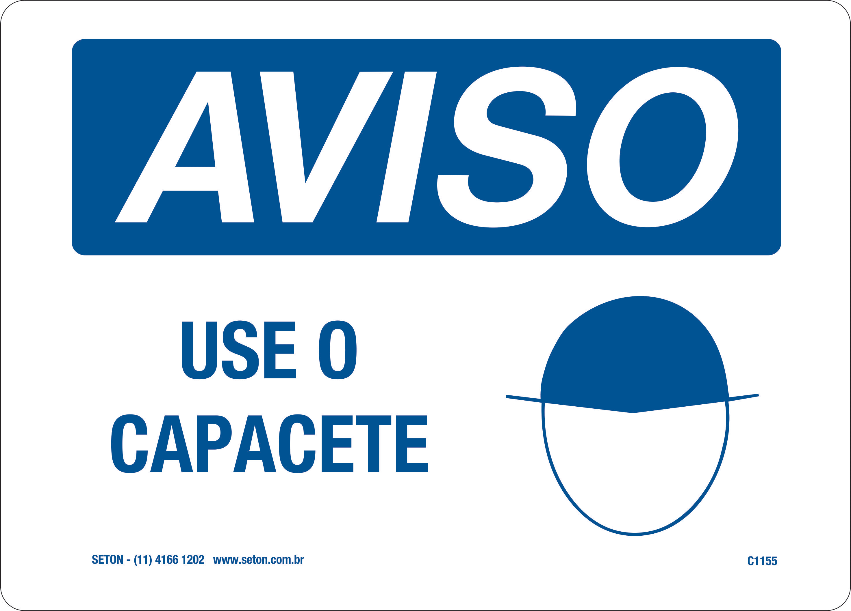 Placa Aviso Use O Capacete Placa de aviso | c3 criação visual. placa aviso use o capacete