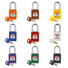 Cadeados de Plástico Hastes de Aço | 38mm (1.5") | Segredos Diferenciados | SafeKey
