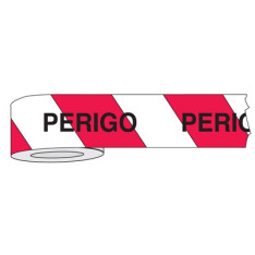 Fita Impressa Ultrarresistente para Isolamento de Área Impressão Perigo 7,6cm x 300m