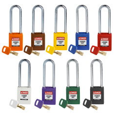 Cadeados de Plástico Hastes de Aço | 76mm (3") | Segredos Diferenciados | SafeKey